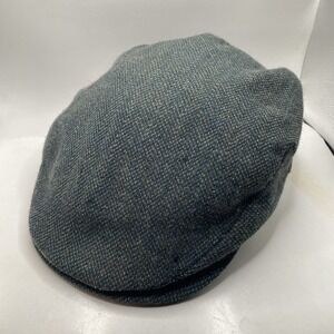 Hanna‎ Hats Donegal Mens Small 100% New Wool Cap Made Ireland Green Tweed Cabbie